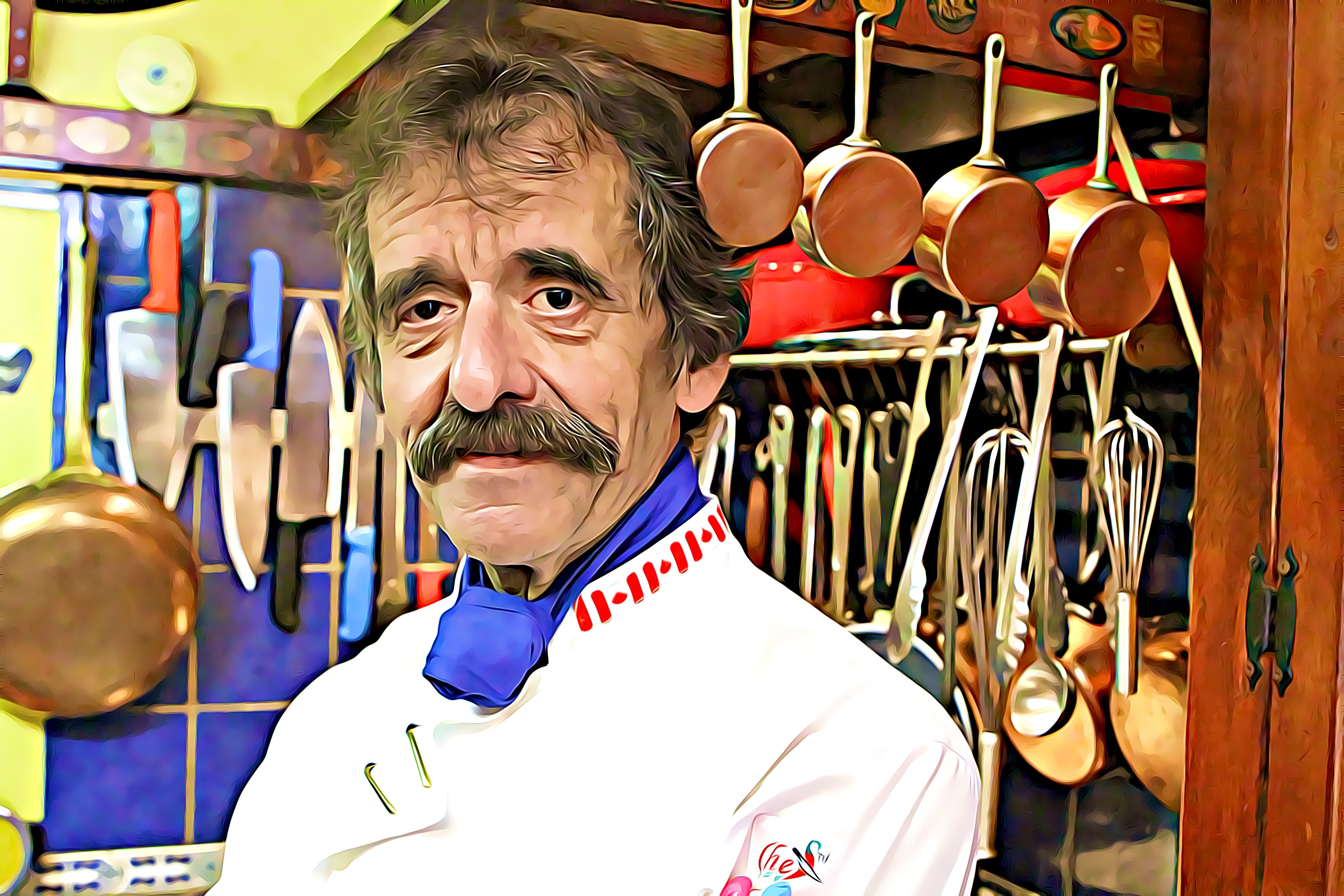 Poster Signée "Portrait" Chef Michel Dumas